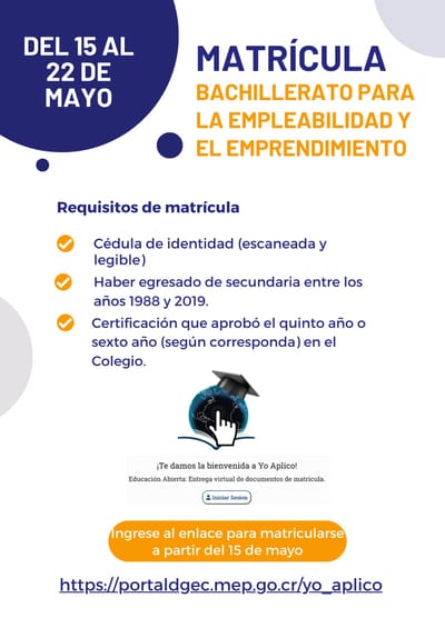 Bachillerato para la Empleabilidad y el Emprendimiento (BEE).