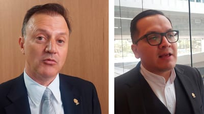 Luis Diego Vargas, jefe de fracción del PLP, y Antonio Ortega, jefe de fracción del FA. CRH
