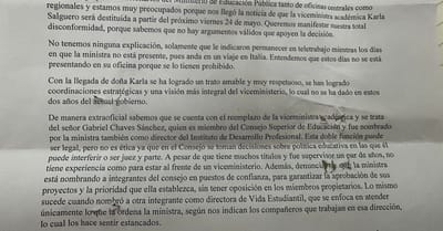 Denuncia de funcionarios que llegó a CRHoy.com