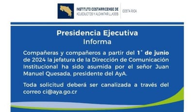 Mensaje enviado por el AYA