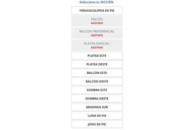 Sectores disponibles para disfrutar del FERXXO en Costa Rica