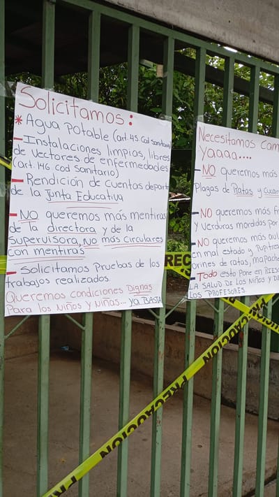 Queja de padres por presuntas aguas contaminadas en Pavas.