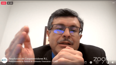 Marco Hernández, interventor de Coopeservidores.