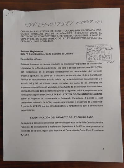 Segunda consulta presentada.