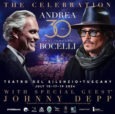 Deep cantará junto a Andrea Bocelli en Italia