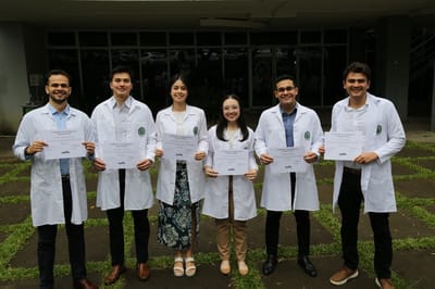 Los estudiantes que fueron reconocidos por la National Board of Medical Examiners son: Ernesto Balmaceda Araya, Akira Osawa Pivovarov, Ana María Gutiérrez Méndez, Joselyn Karime Hernández Quirós, Joshua Robles Ruiz e Ian Taylor Roldán. Foto: UCR