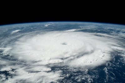 Así se ve el huracán Beryl desde la Estación Espacial Internacional (Imagen tomada de Instagram)
