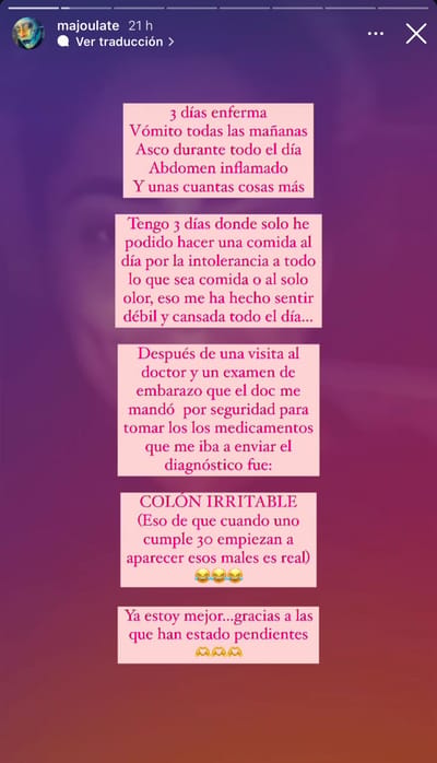 Captura de pantalla: Instagram de Majo Ulate