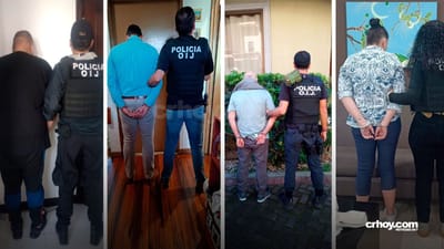 Detenidos en caso Madre Patria. OIJ/Archivo CRH