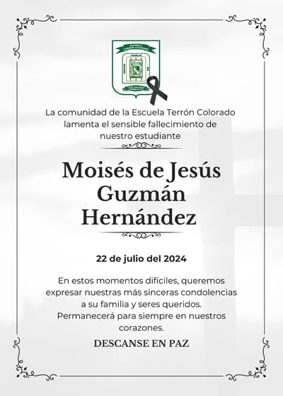 Escuela donde estudiaba Moisés publicó unas sentidas palabras en su Facebook