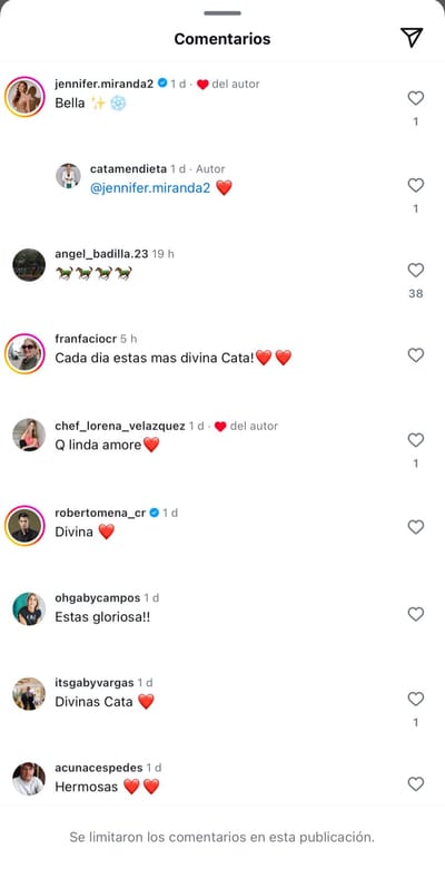 Captura de pantalla: Instagram de Catalina Mendieta