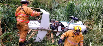 Caída de aeronave en Turrialba.
