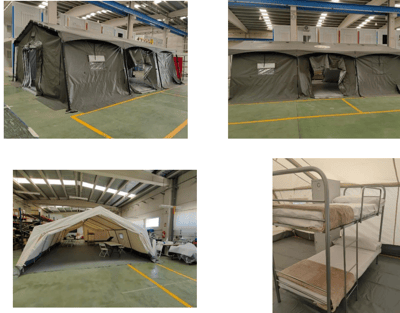 Estilo de carpas para cárceles que se pretendían instalar en el país/Foto MJP