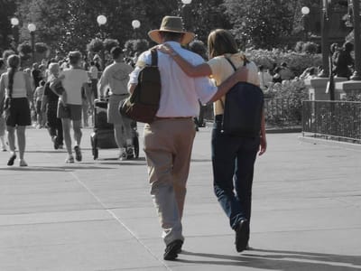 Eduardo Ulloa y Silvia en un paseo familiar