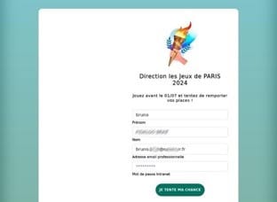 Ejemplo de una página de phishing que pide credenciales de acceso para ganar entradas a los Juegos Olímpicos