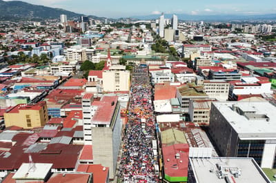 Marcha por fondos para la educación superior/AFP