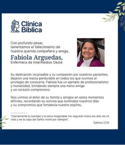 Hospital donde laboraba Fabiola, dedica sentidas palabras tras muerte de joven de 25 años