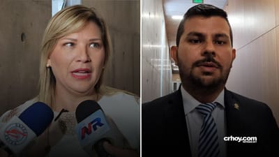 Diputada del PUSC María Marta Carballo y diputado del PNR Yonder Salas.
