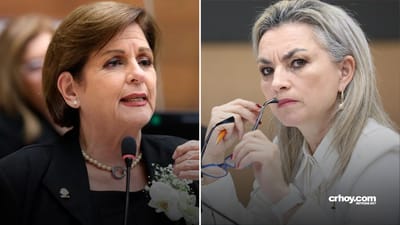 Pilar Cisneros, diputada del PPSD y Kattia Cambronero, legisladora del PLP. CRH