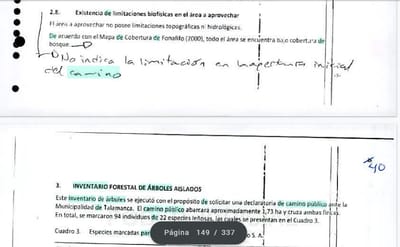 En el documento de noviembre de 2023 se señala la existencia de bosque en una de las propiedades. Captura de pantalla/CRH