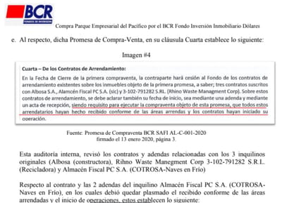 Términos del contrato con Rhino Waste.