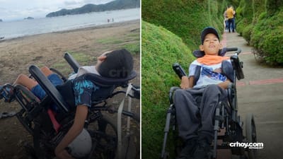 Niño con parálisis cerebral requiere de su ayuda para comprar silla de ruedas especial