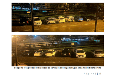 Fotos que se incluyen en la denuncia presentada.