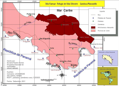 Esta es la zona protegida Ramsar que se ubica en la zona del Caribe Sur.