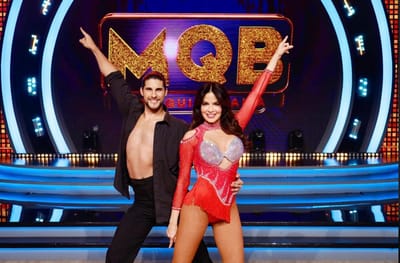 Lynda Díaz y su compañero de baile, Cesar Abarca.