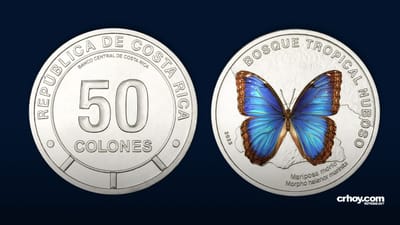 Nueva monedad de 50 colones. (CRH).