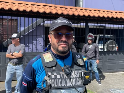 Guillermo Montero, oficial de la Policía Municipal de Montes de Oca.