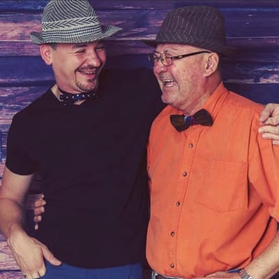 Cristian Marín y su padre Roberto Marín