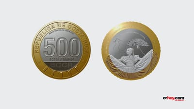 Nueva moneda de ¢500. (CRH).