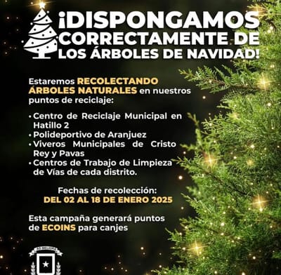 Campaña para reciclar árboles de navidad