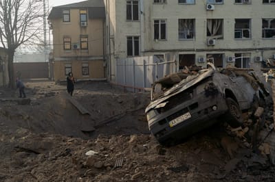 Ataque ruso en Ucrania. 12 de febrero de 2025. (Foto: Tetiana DZHAFAROVA / AFP)
