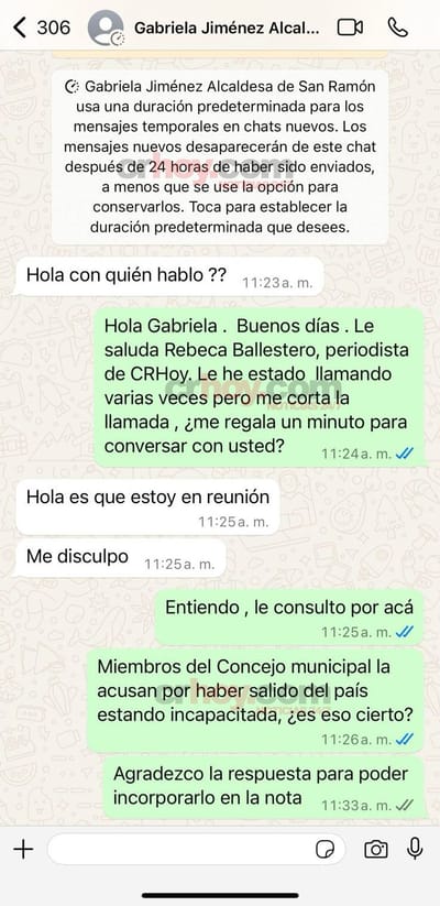 Conversación entre Crhoy.com y alcaldesa de San Ramón