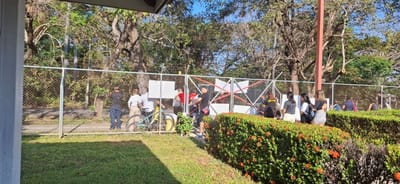 Manifestación de estudiantes de la UNA en el campus de Liberia, Guanacaste.