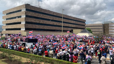 Marcha contra el fiscal general, Carlo Díaz, el 18 de marzo de 2025. CRH