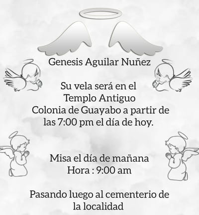 Génesis Mariam Aguilar Núñez fue despedida este viernes por familiares, amigos y conocidos.