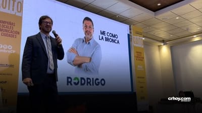 Federico Cruz Saravanja, durante una conferencia en Ecuador, a mediados de 2022. Foto: X