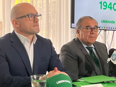 Miguel Guillén y Ricardo Sancho, secretario general y presidente del PLN (CRH)