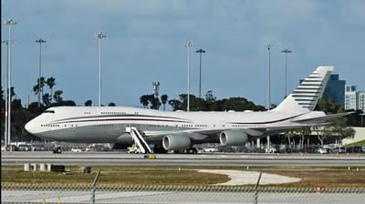 El avión es un Boeing 747-8,. AFP.