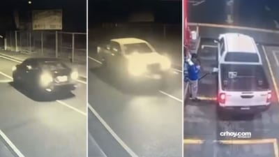 3 videos revelan paso a paso cómo delincuentes robaron un carro en Quepos