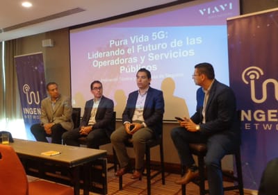 Varios expertos participaron en el panel: Juan Manuel Campos, director de Ciber Regulación; Andrés León, consultor de soluciones; Pablo Serdio, ingeniero en soluciones ópticas e inalámbricas y Roy Marín, gerente general de Ingenio Networks Costa Rica