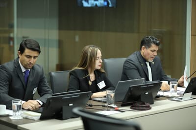 A la izquierda, Jeremy Moya, órgano director del procedimiento. (Asamblea Legislativa).