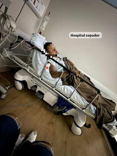 Costarricense internado en el Hospital Copa D'Or en Río de Janeiro, Brasil
