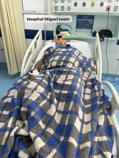 Costarricense internado en el hospital Miguel Couto en Río de Janeiro, Brasil.