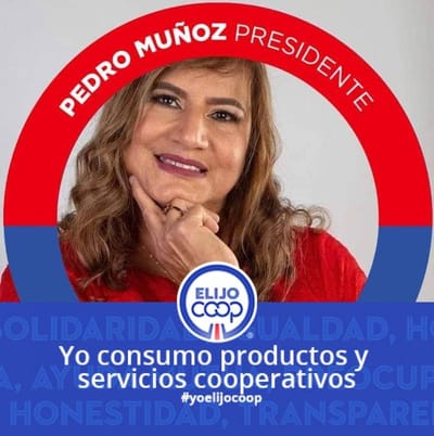 Isabel Camareno, actual candidata a diputada por el PPSO, apoyó a Pedro Muñoz en la contienda interna del PUSC en 2021. Foto: Facebook