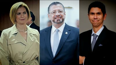 La testigo Mónica Araya, el imputado Rodrigo Chaves y otro de los testigos, Luis Amador.