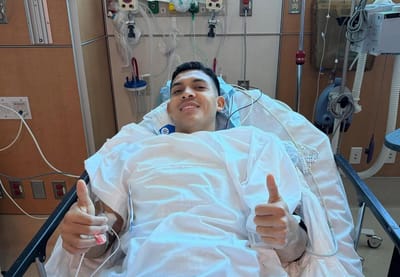 Alonso Martínez, tras la operación por la lesión sufrida con la Selección Nacional. Cortesía